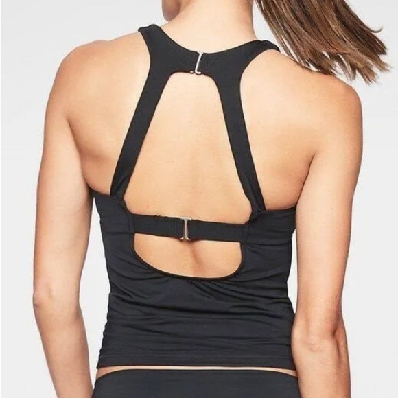 Athleta Maldives Tankini Top High Neck Black 38D/DD - Picture 2 of 6